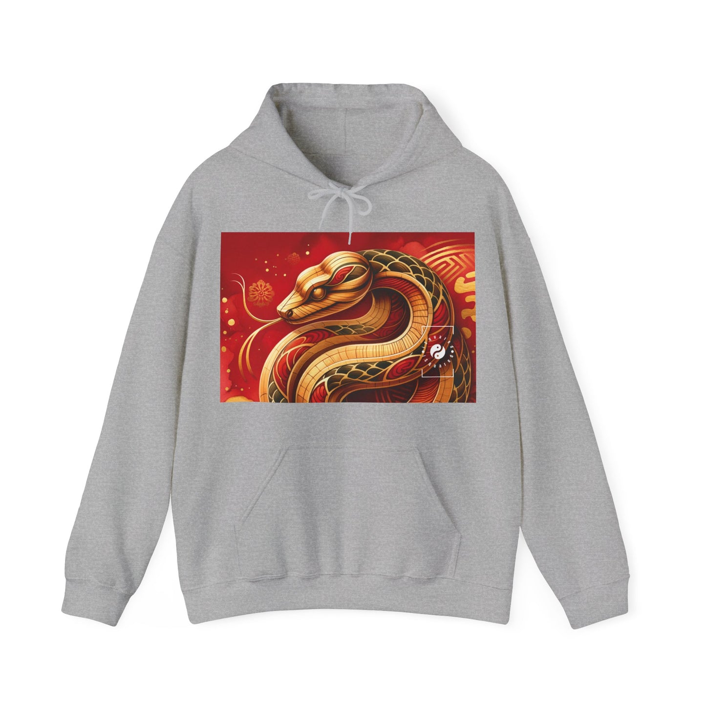 "Crimson Serenity: The Golden Snake" - Hoodie