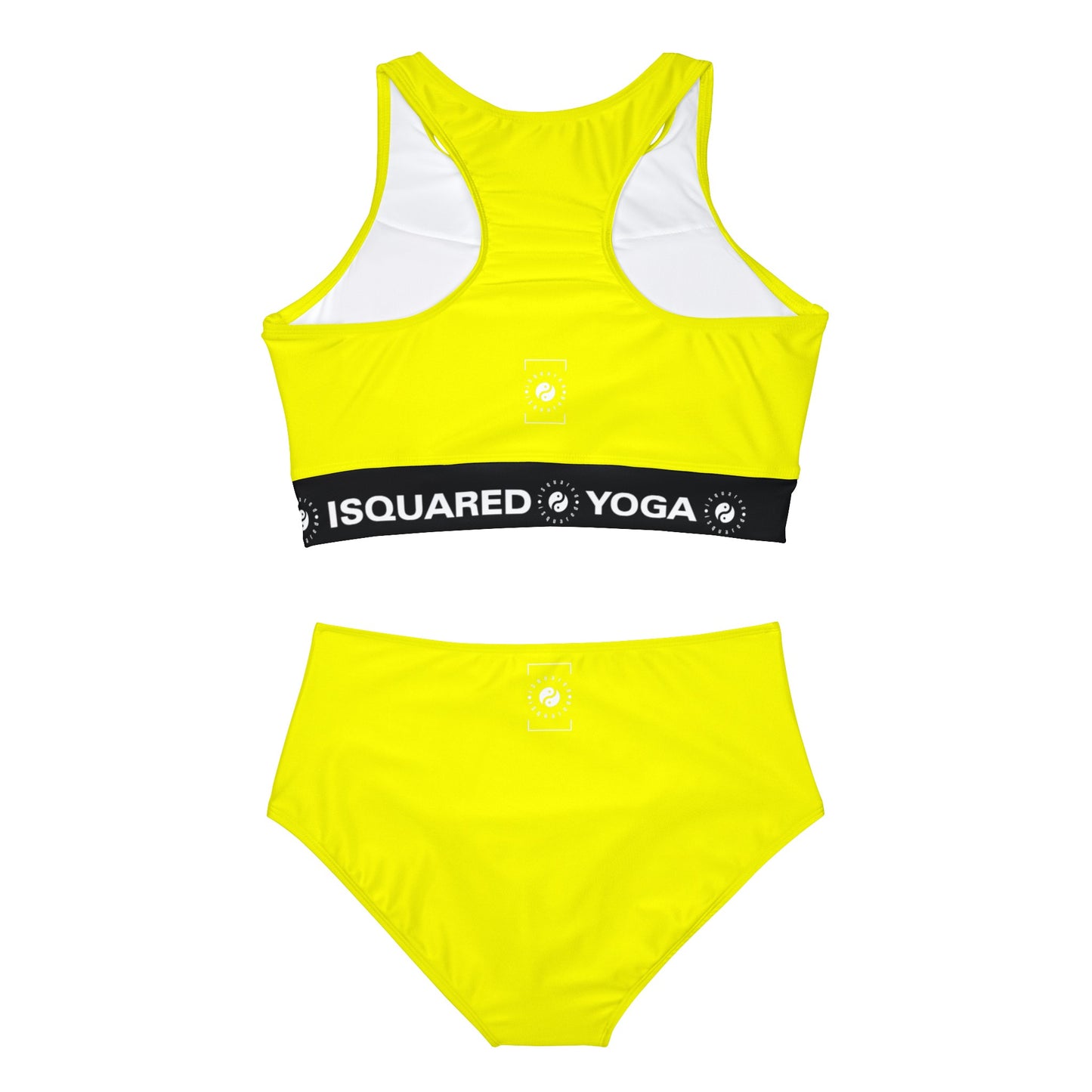 Jaune fluo FFFF00 - Ensemble bikini yoga chaud