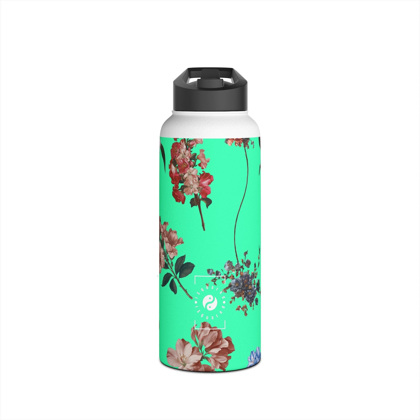 Botanicals on Turquoise - Water Bottle