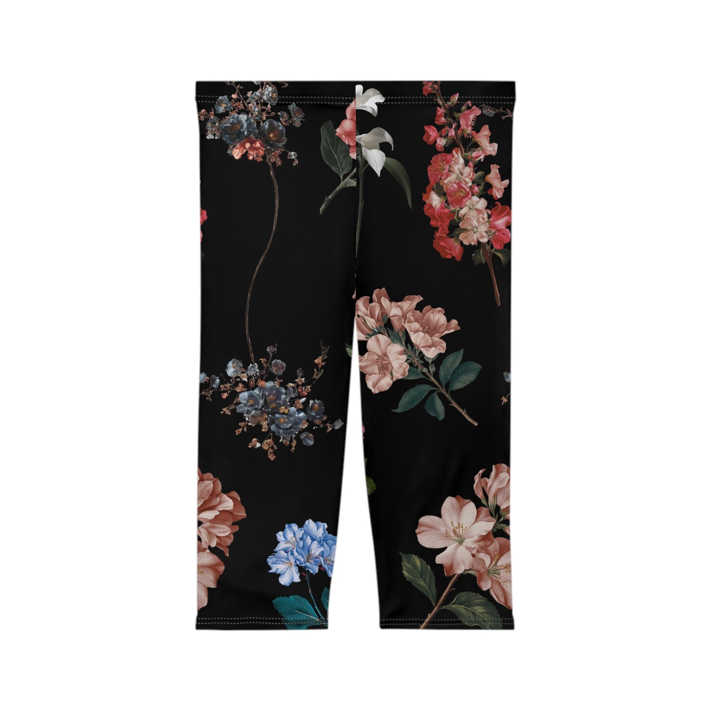 Botanicals on Black - Capri Shorts