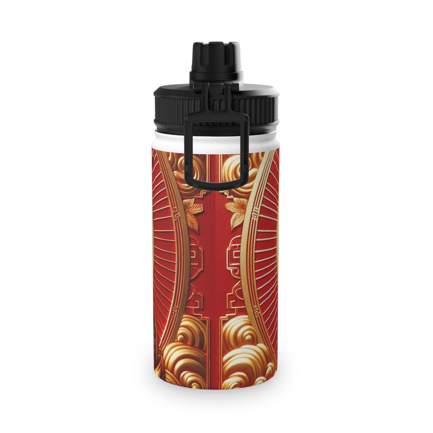 "Golden Blessings: Lunar Rabbit's Resplendence" - Sports Water Bottle