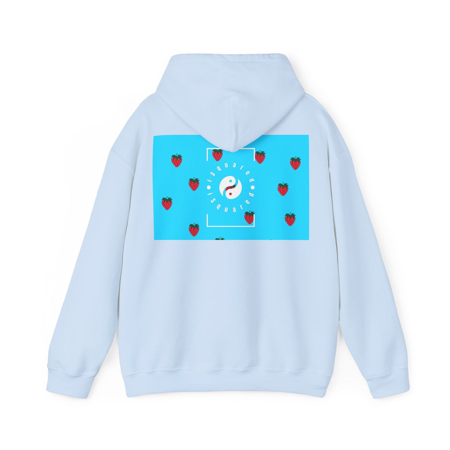 #22DEFF Bleu clair + Fraise - Sweat à capuche