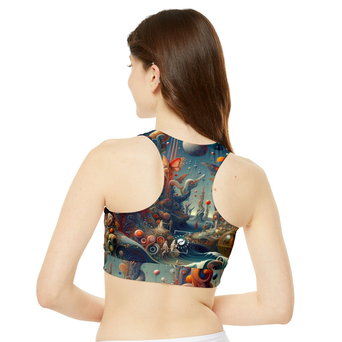 Kaleidoscopic Eden - High Neck Crop Top