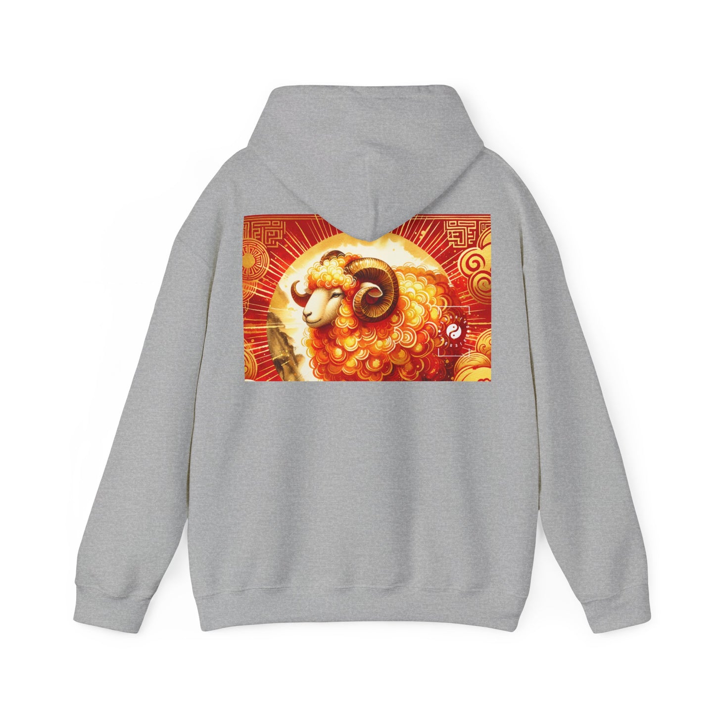 "Auspicious Gold of Divine Ewe: A Lunar New Year Revelry" - Hoodie