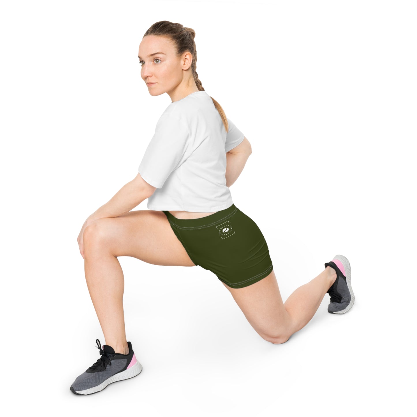 Camo Green - Mini short de yoga chaud 