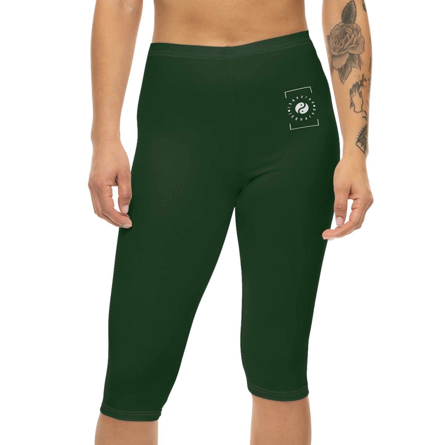 #153B1C Forest Green - Capri Shorts
