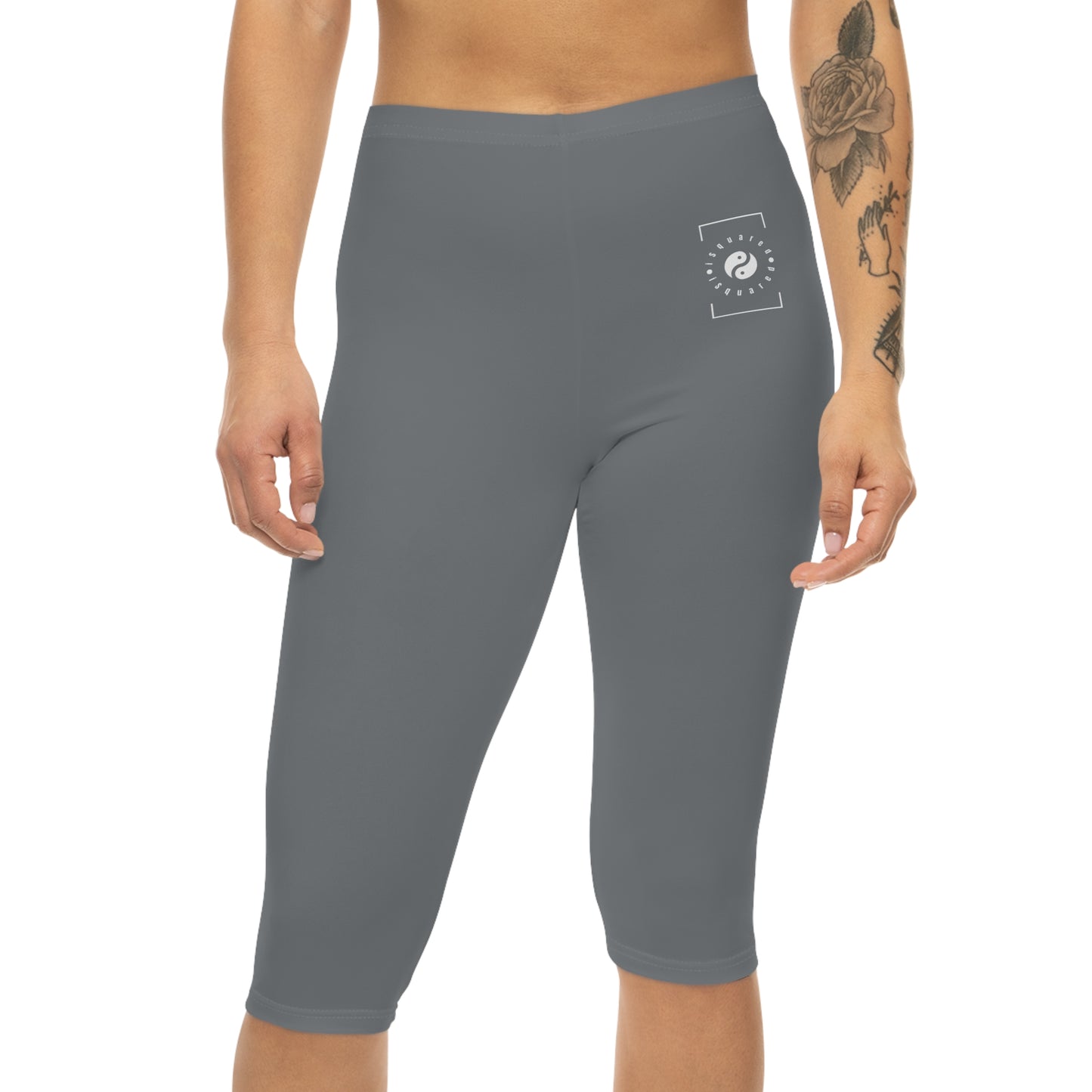 #777B7E Steel Grey - Capri Shorts