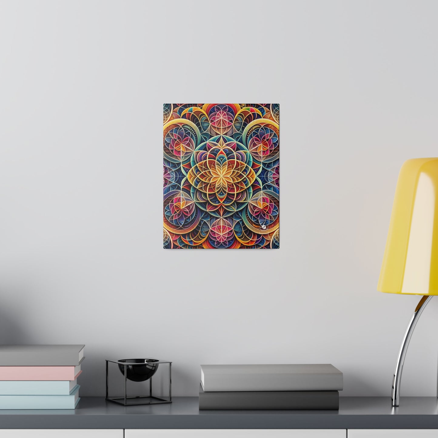 "Sacred Symmetry: Infinite Radiance of Love" - Art Print Canvas