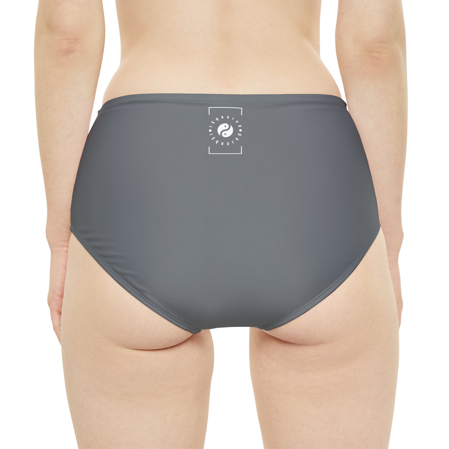 #777B7E Steel Grey - High Waisted Bikini Bottom