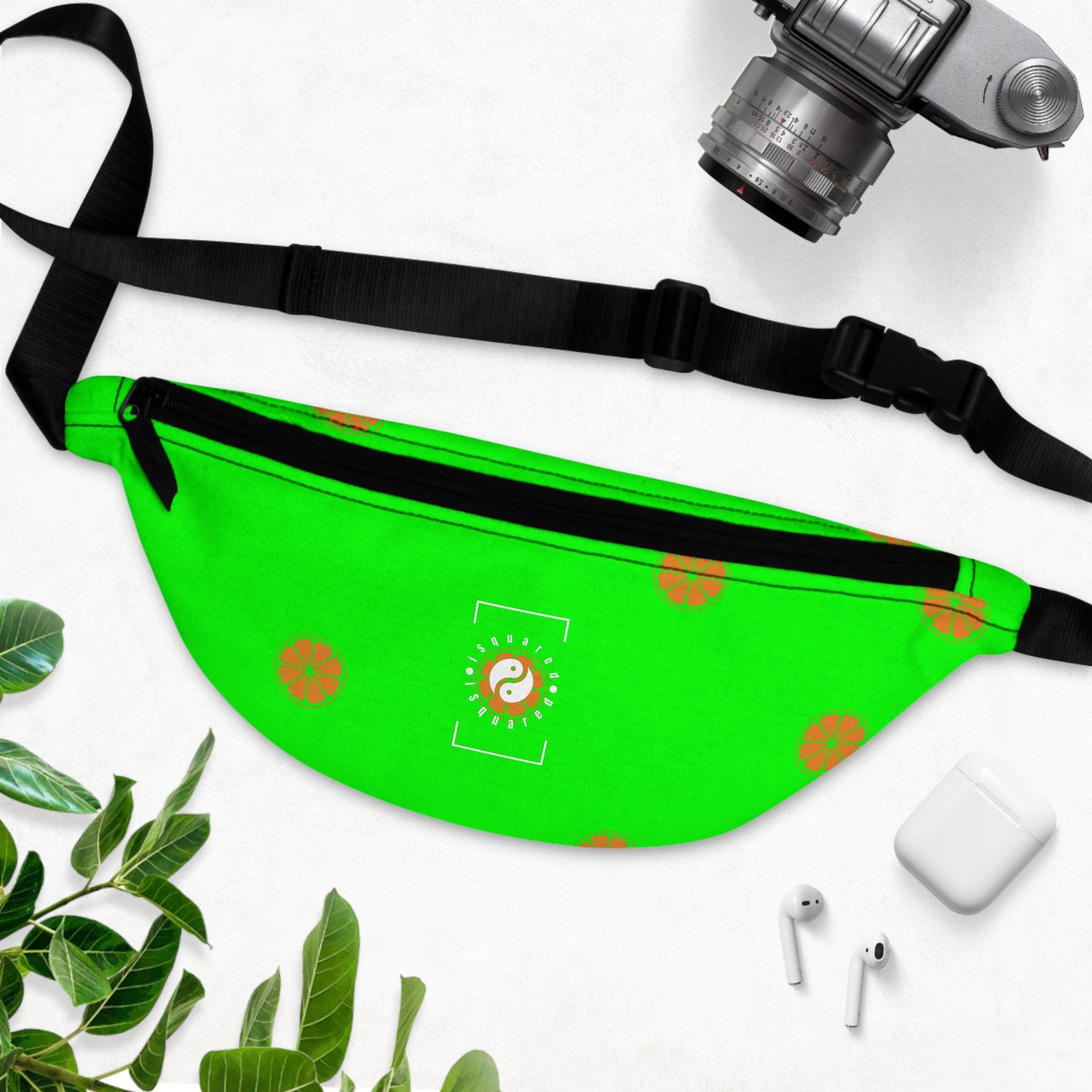 #05FD00 Lime Green + Mandarin - Fanny Pack