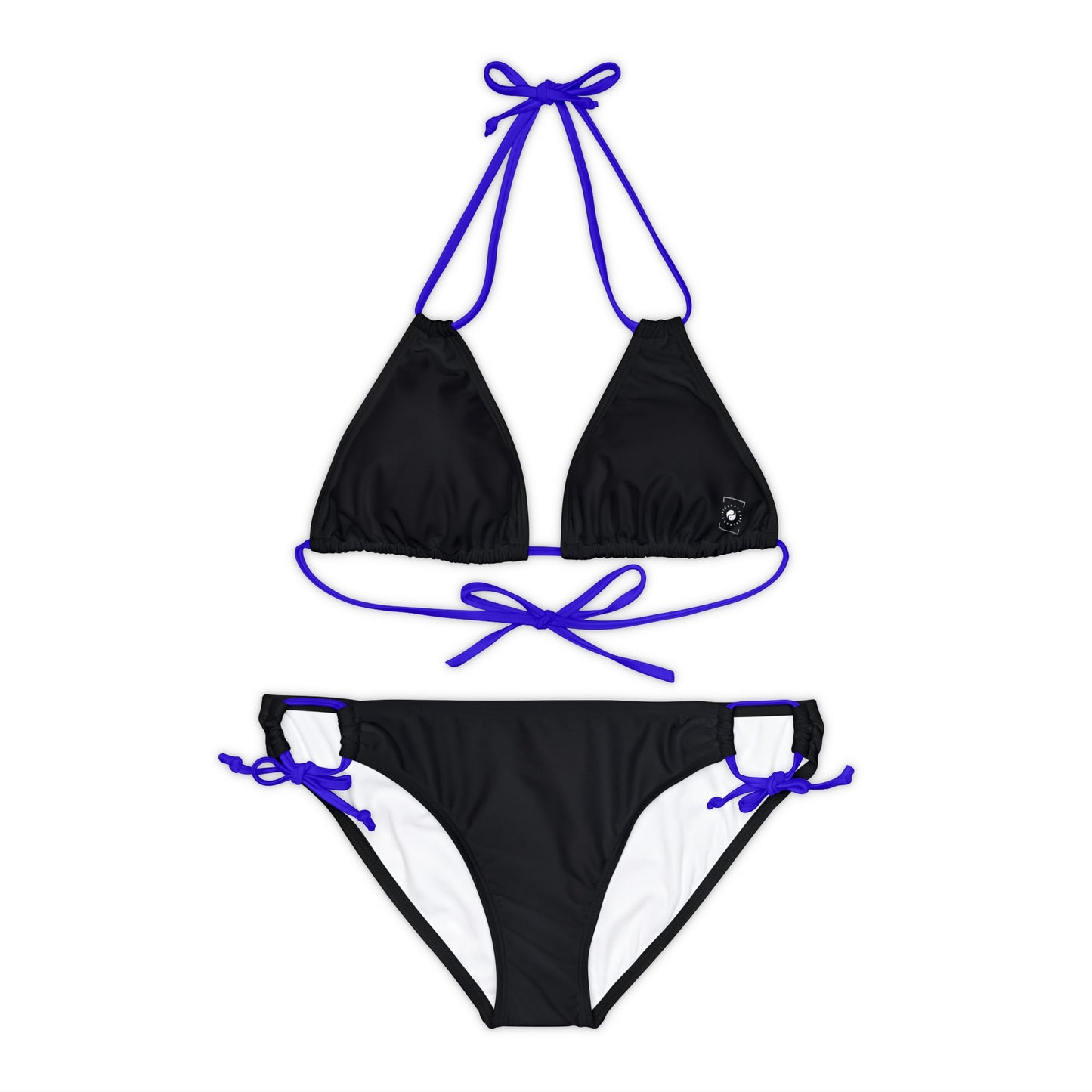 Pure Black - Lace-up Bikini Set