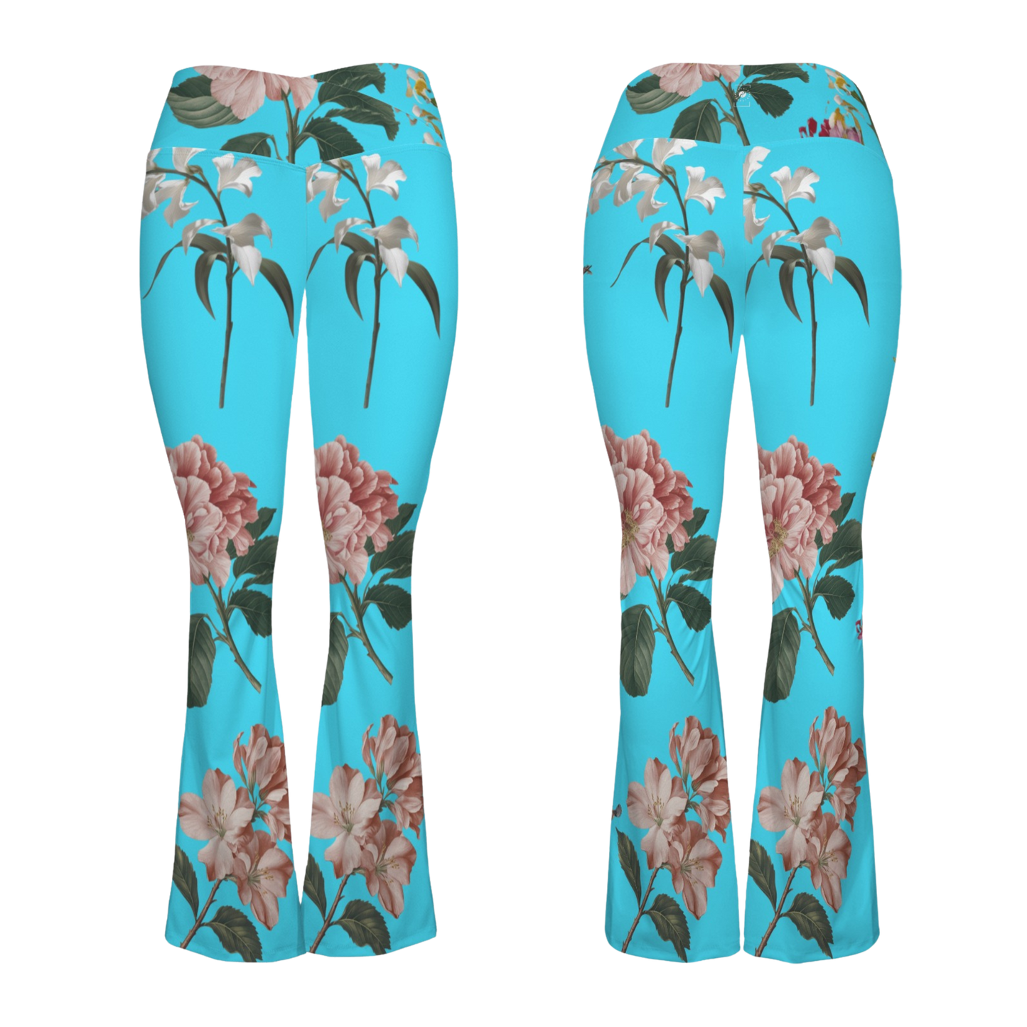 Botanicals - Cross Waisted Flair Leggings