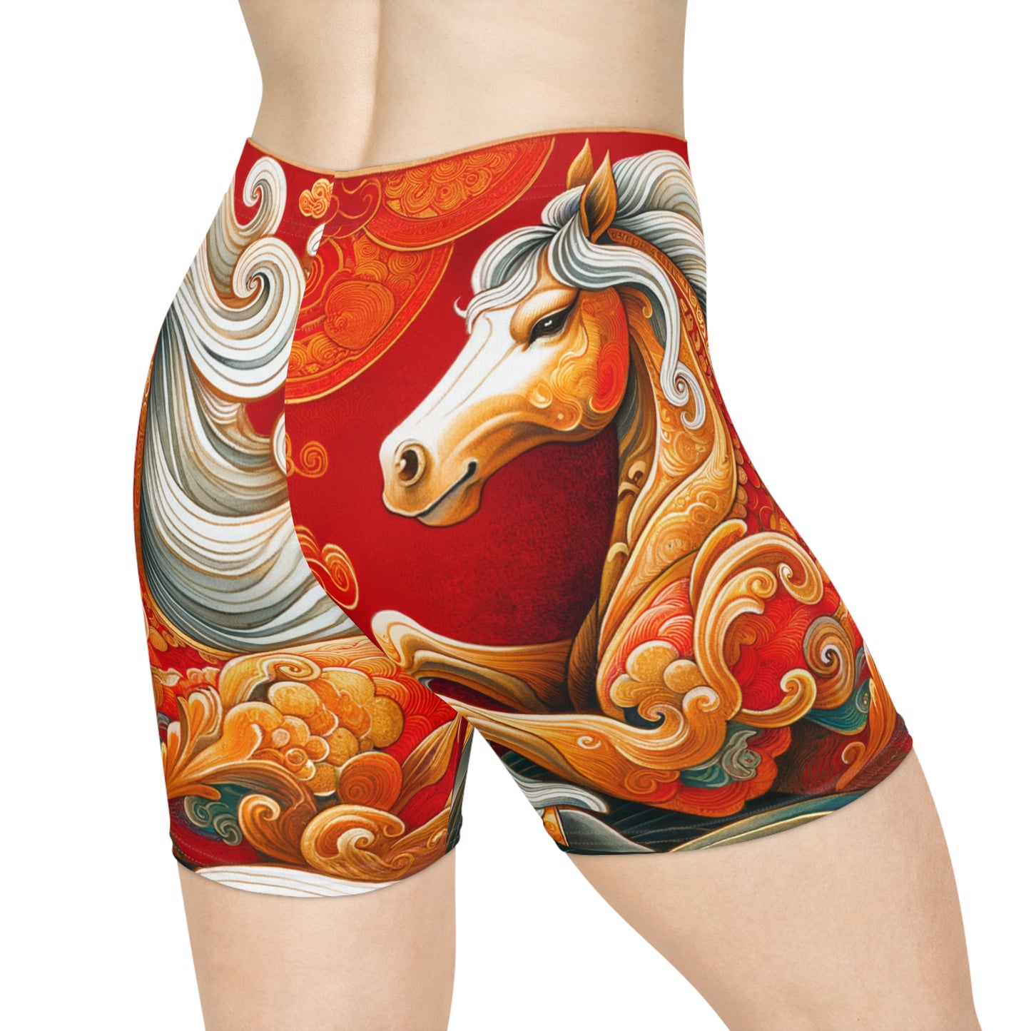 "Gold Gallop on Vermilion Vista: A Lunar New Year’s Ode" - Hot Yoga Short