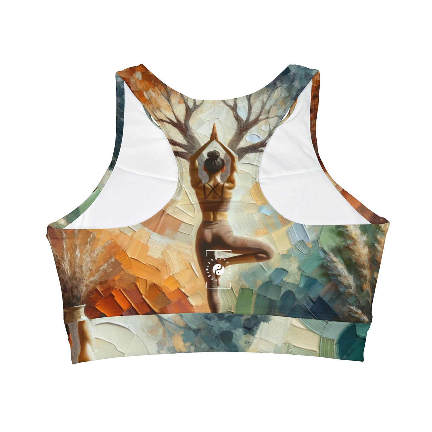 "Stability in Surrender: Vrikshasana in Harmony with Earth" - High Neck Crop Top