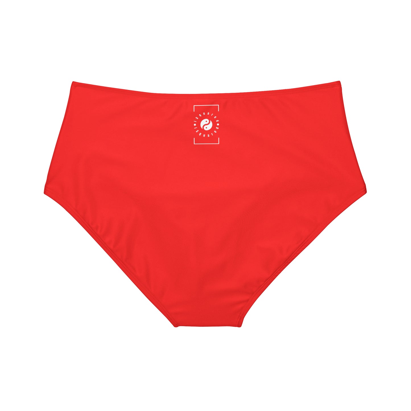 Bright Red FF3131 - High Waisted Bikini Bottom