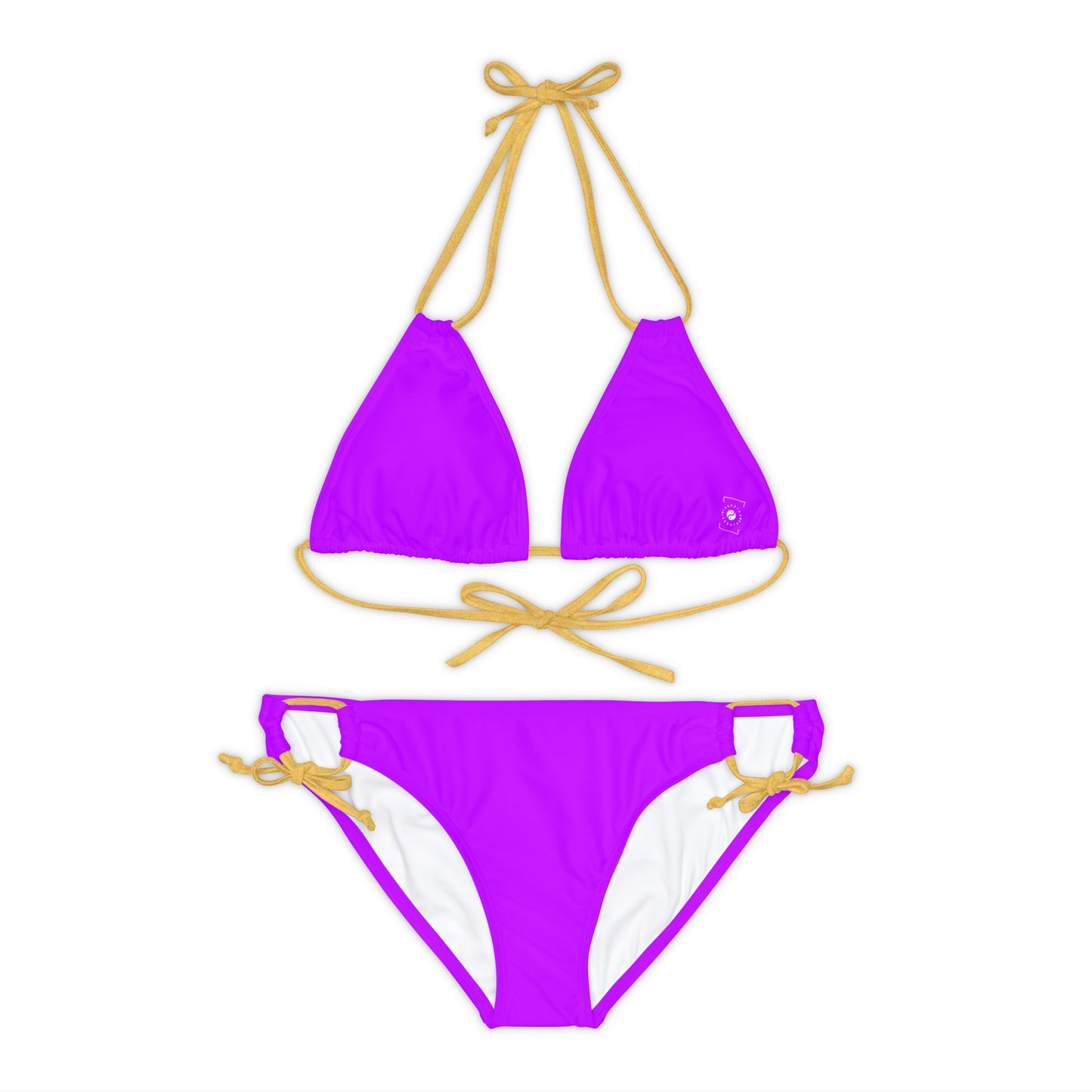 #BF00FF Electric Purple - Lace-up Bikini Set