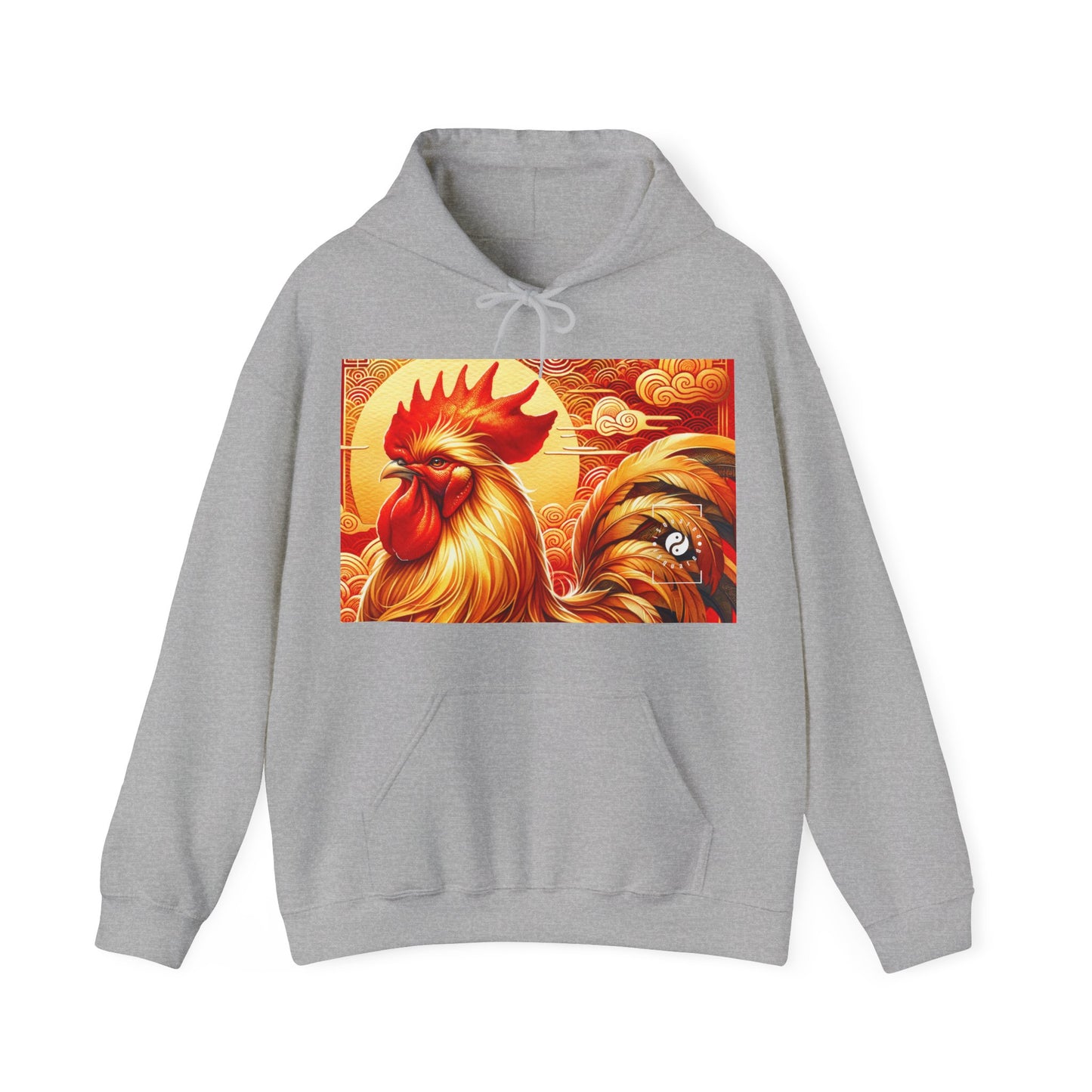 "Crimson Dawn: The Golden Rooster's Rebirth" - Hoodie