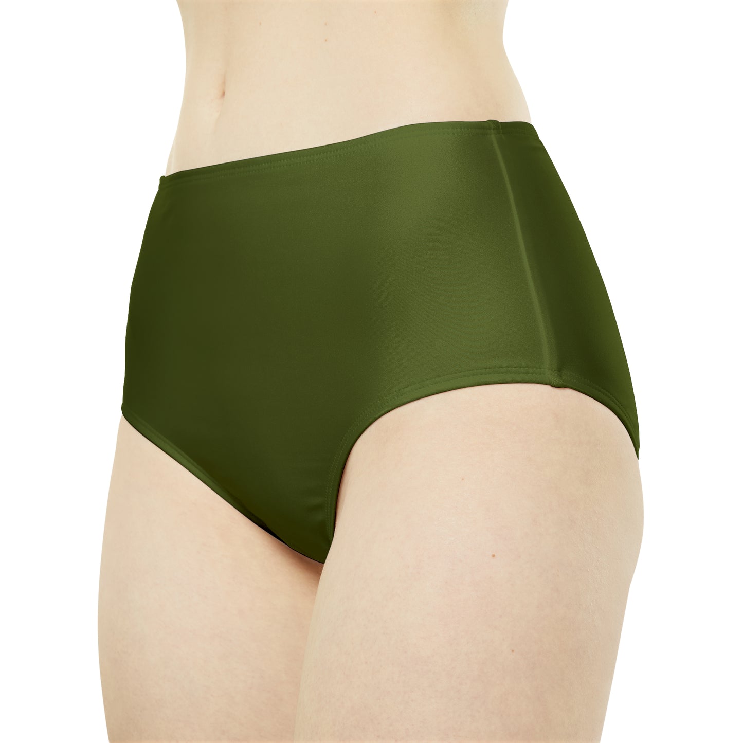 Camo Green - High Waisted Bikini Bottom