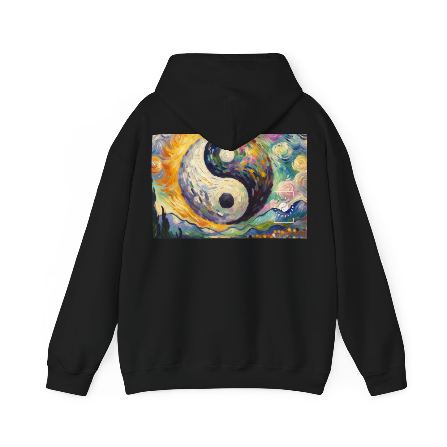 "Spectral Duality: An Impressionist Balance" - Hoodie