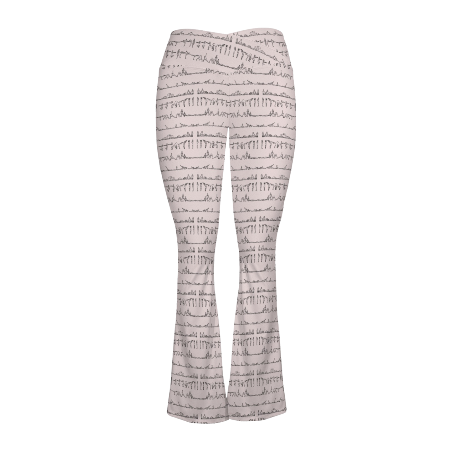 Bikram Pastel - Cross Waisted Flair Leggings