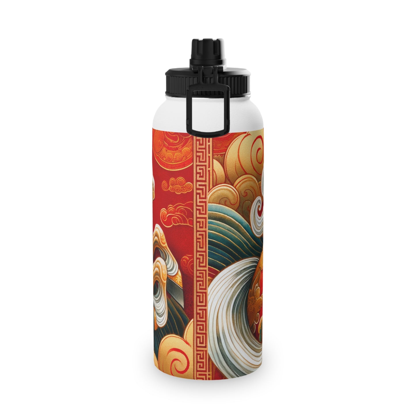 "Gold Gallop on Vermilion Vista: A Lunar New Year’s Ode" - Sports Water Bottle