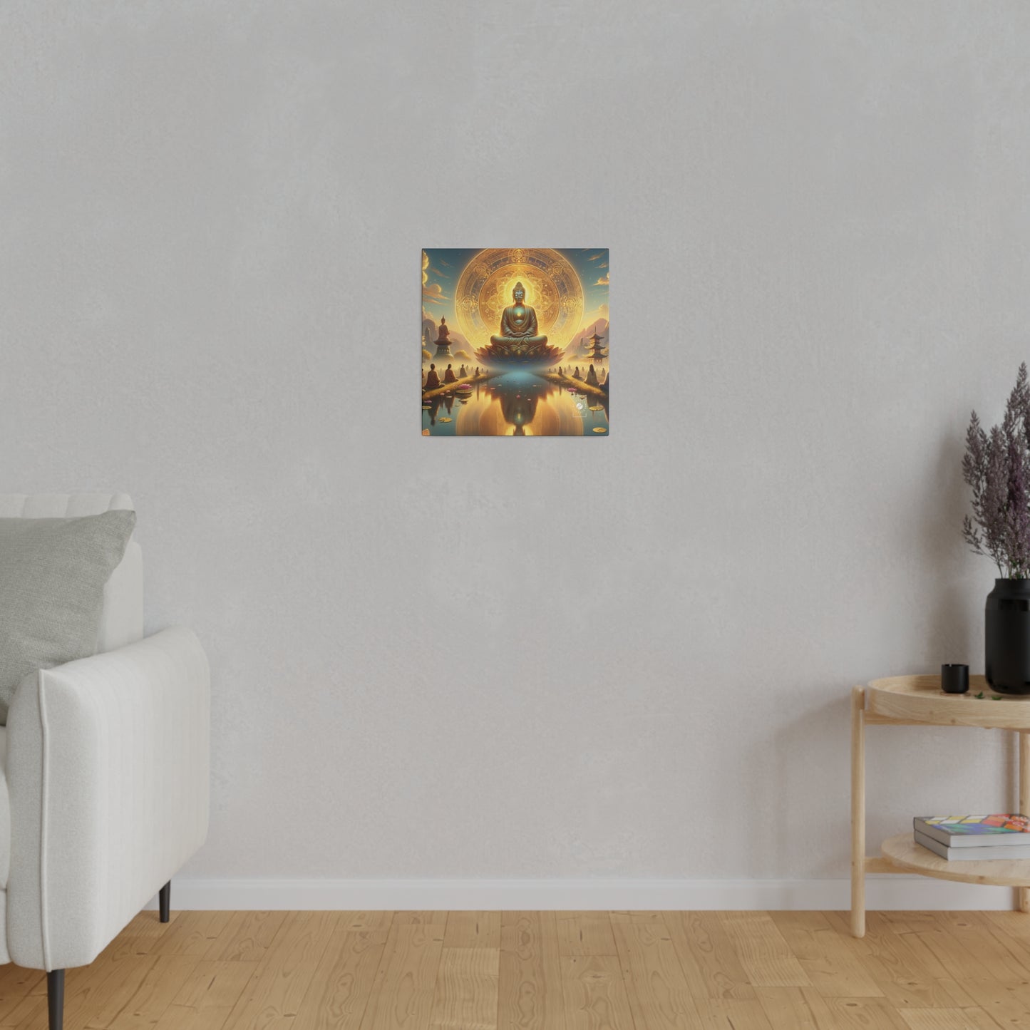 "Serenity in Transience: Illuminations of the Heart Sutra" - Art Print Canvas