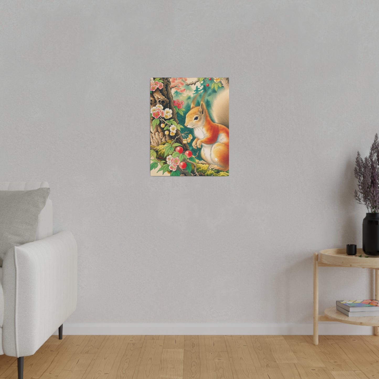 Squirrel's Serenity  - Art Print Canvas