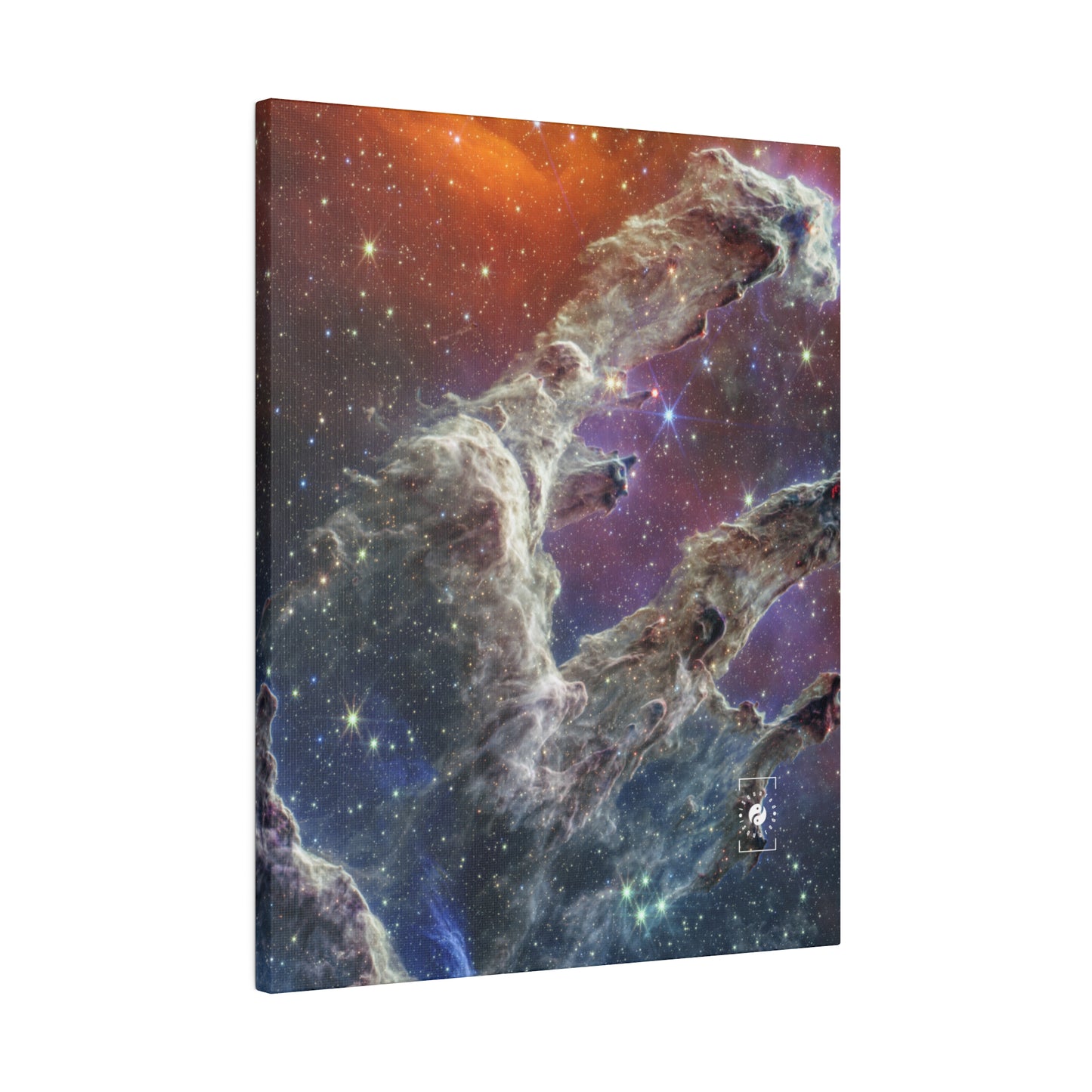 Pillars of Creation (NIRCam and MIRI Composite Image) - JWST Collection - Art Print Canvas