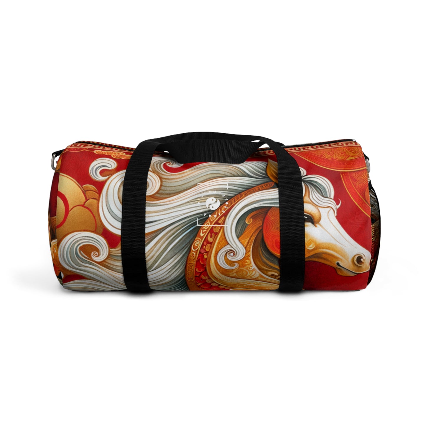 "Gold Gallop on Vermilion Vista: A Lunar New Year’s Ode" - Duffle Bag