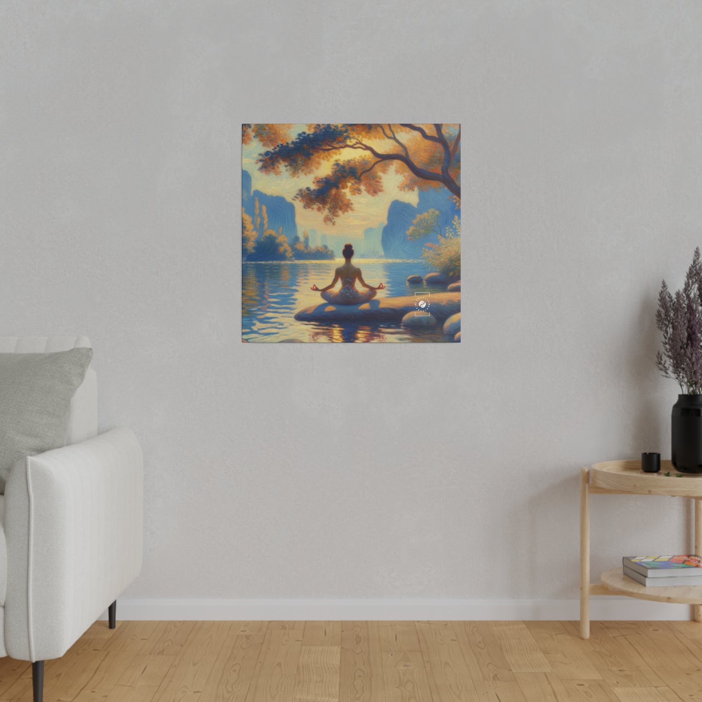 "Zen Blossom Alignment" - Art Print Canvas