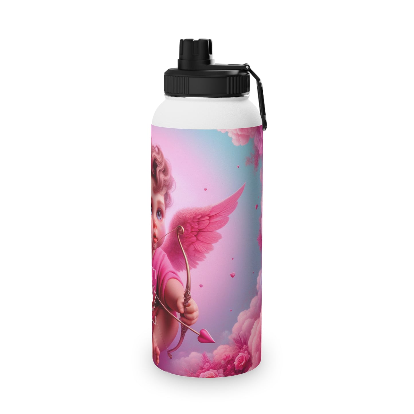 "Bold Blush: A Cupid's Love Affair" - Sports Water Bottle