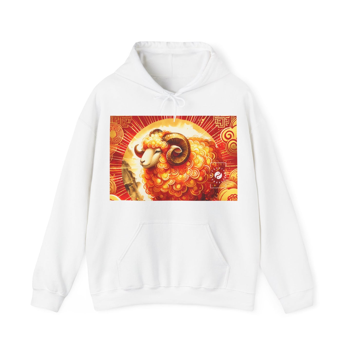 "Auspicious Gold of Divine Ewe: A Lunar New Year Revelry" - Hoodie