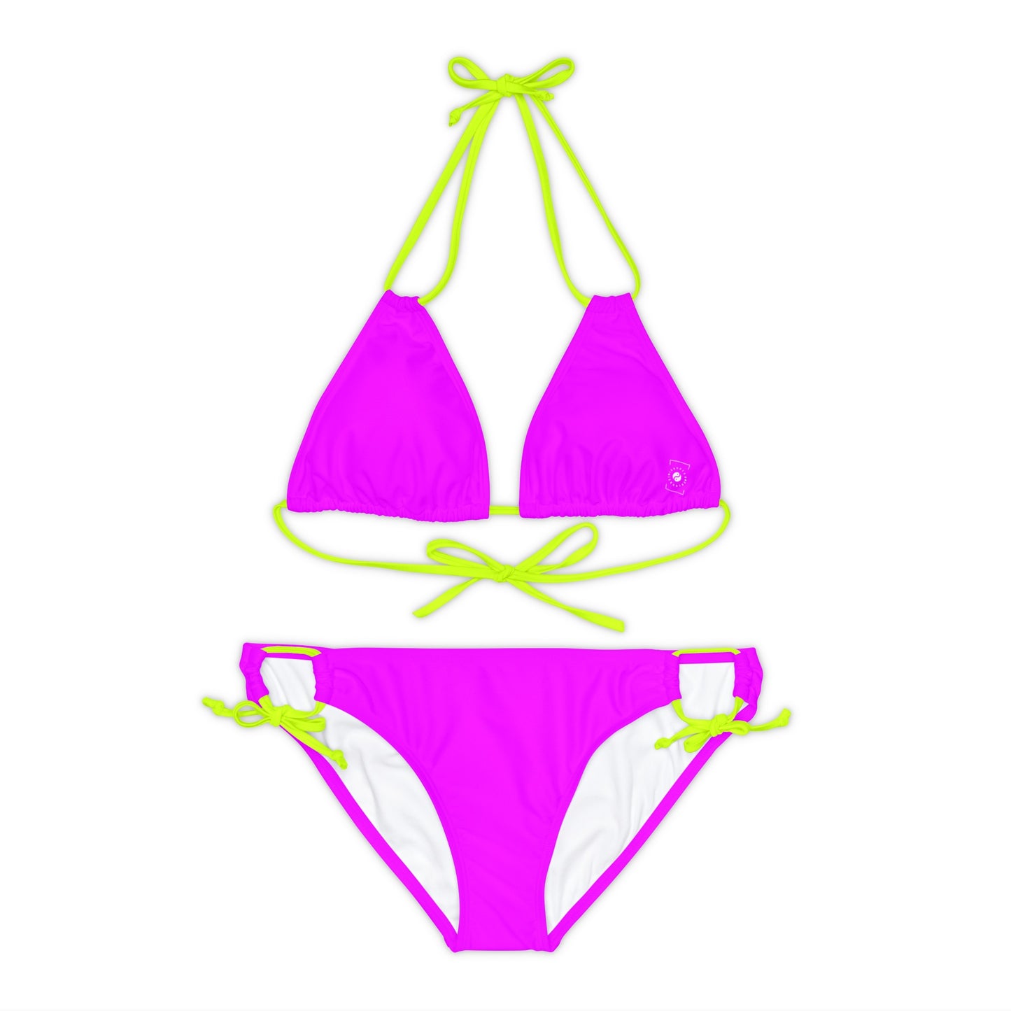 #f000ff Neon Purple - Lace-up Bikini Set