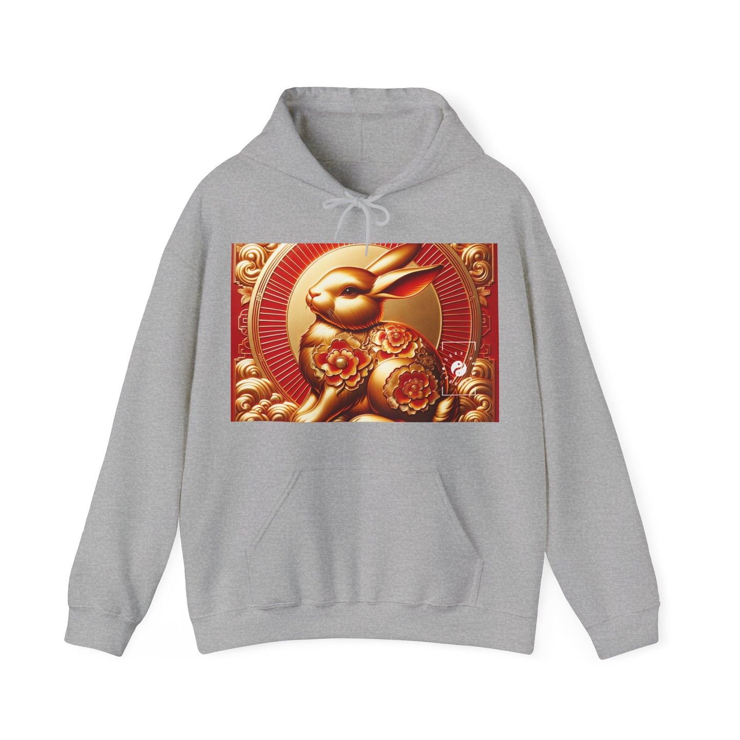 "Golden Blessings: Lunar Rabbit's Resplendence" - Hoodie