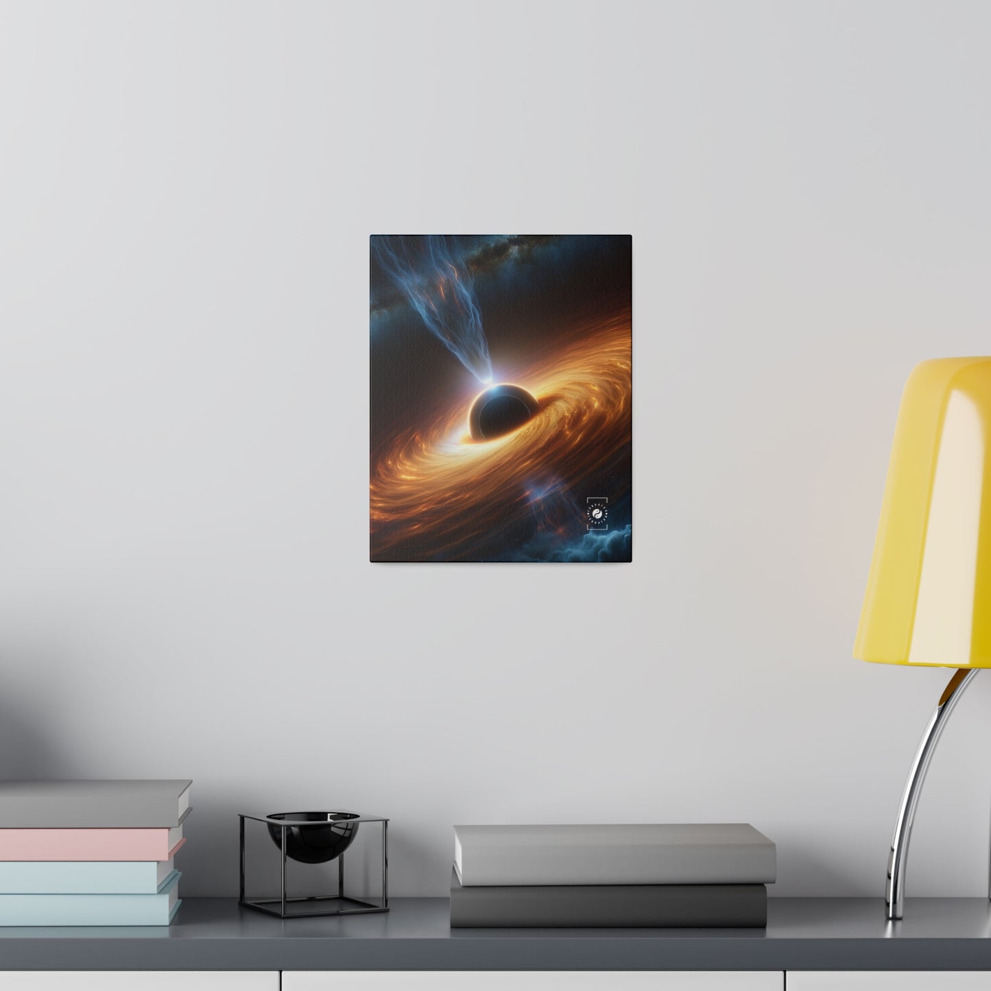 "Discs of Illumination: Black Hole Reverie" - Art Print Canvas