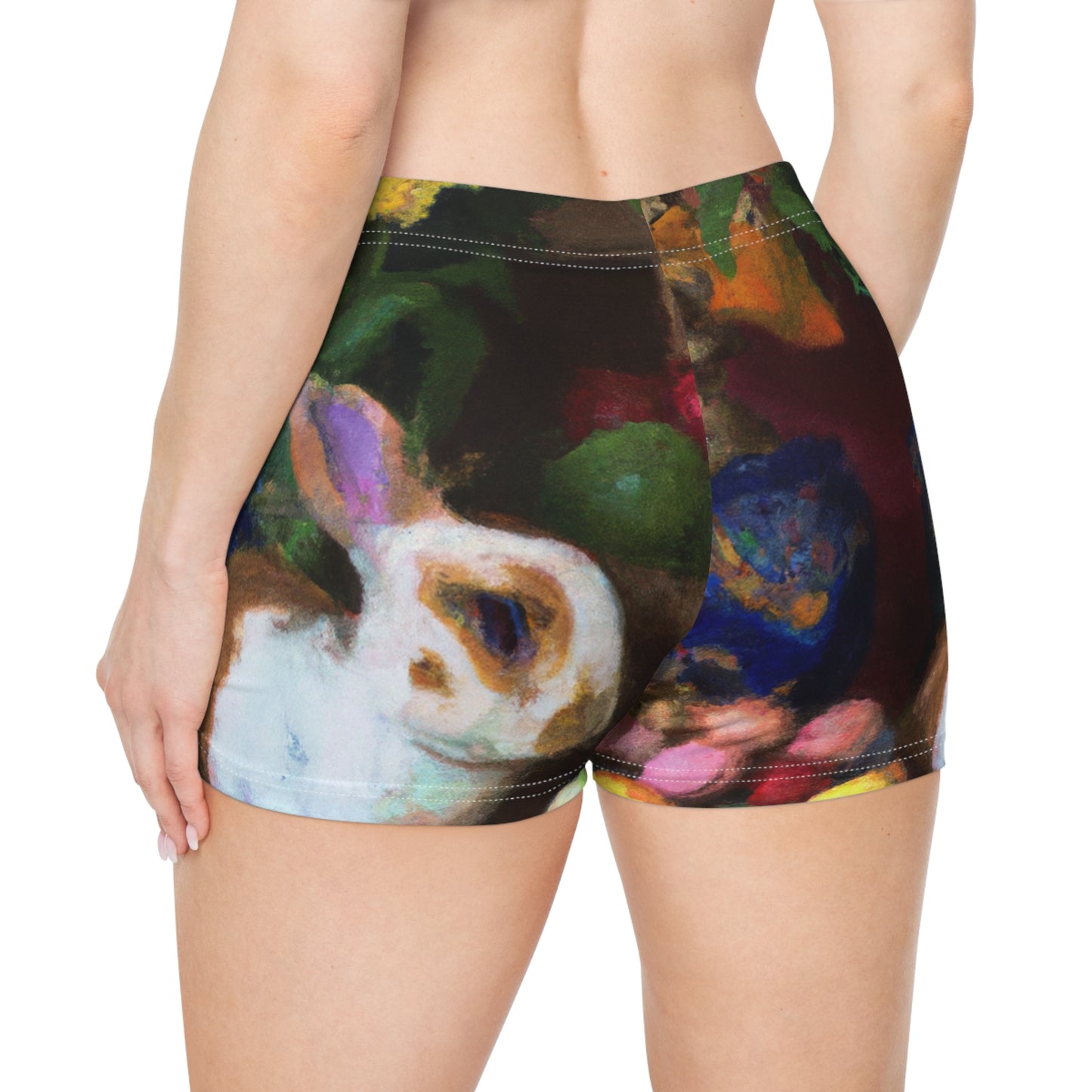 "Velveteen Aureate Easter Reverie" - Mini Hot Yoga Short