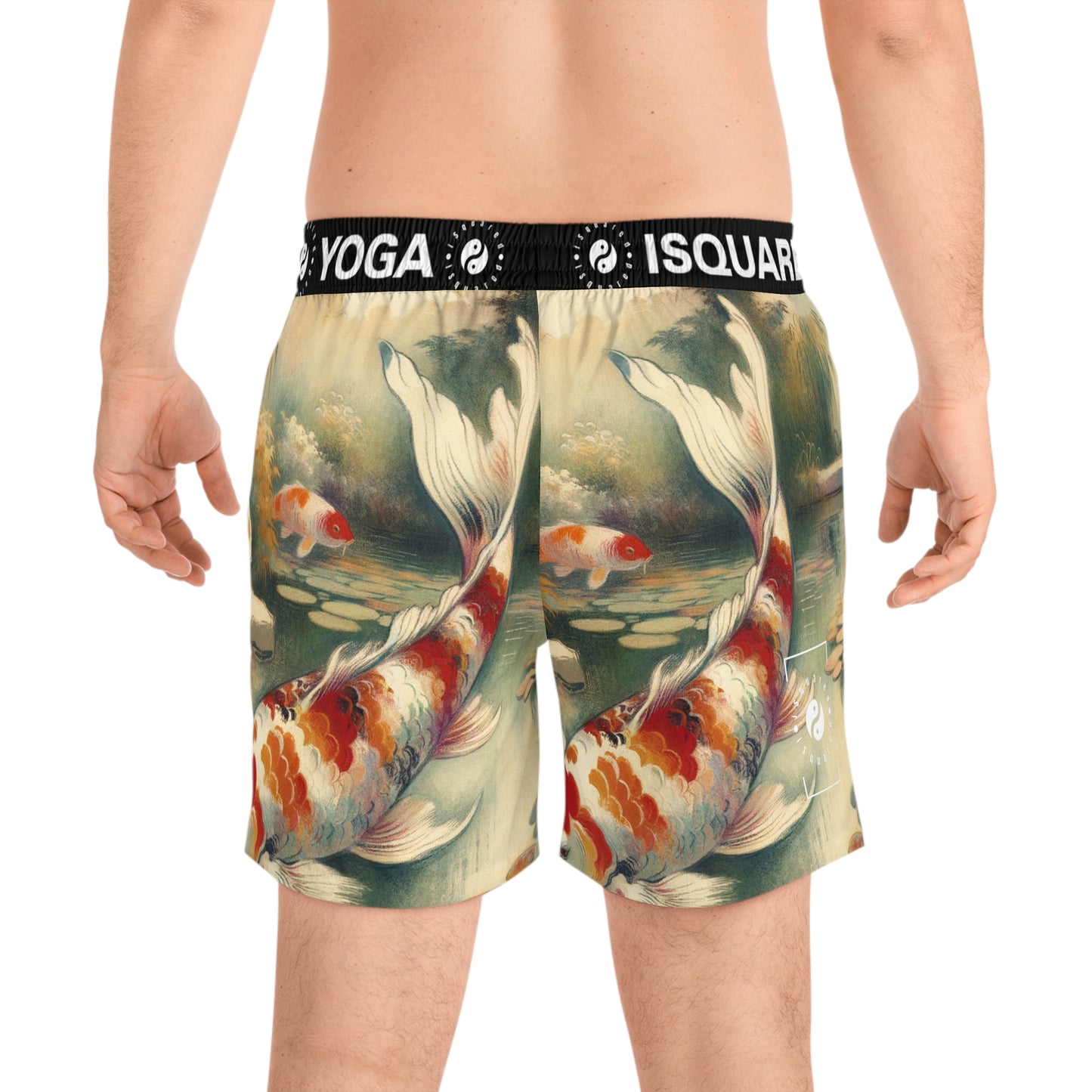 Koi Lily Pond - Swim Shorts (Mid-Length) for Men