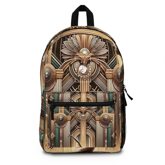 Deco Serenity: A Fusion of Opulence and Zen - Backpack
