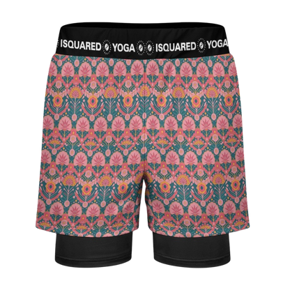 Jaipur Love - Compression Yoga Shorts