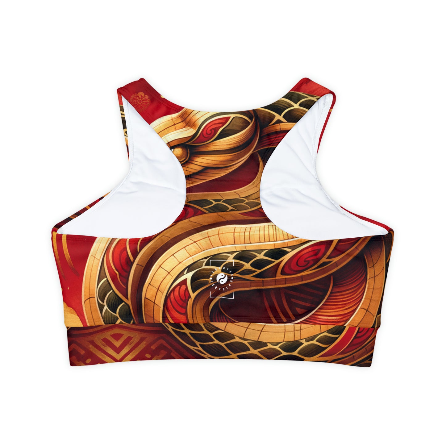 "Crimson Serenity: The Golden Snake" - Soutien-gorge de sport doublé et rembourré