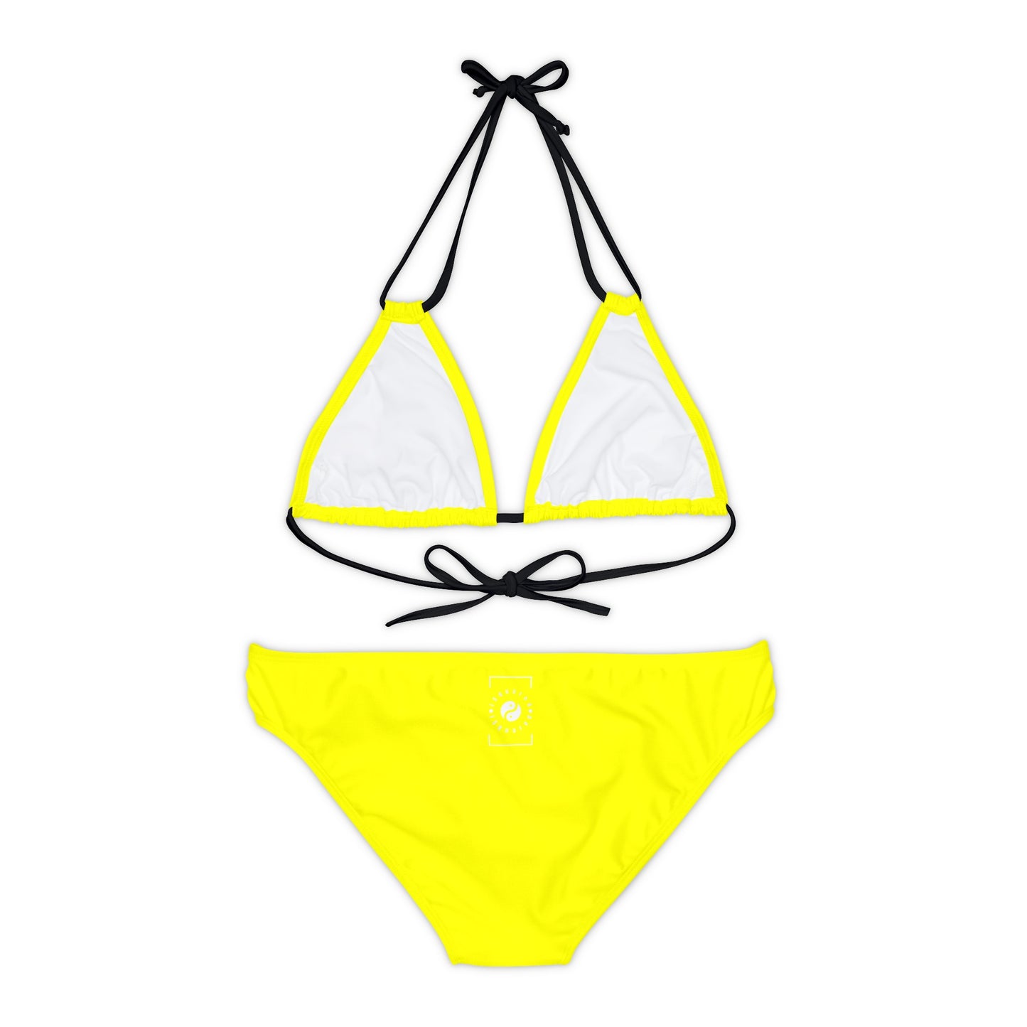 Neon Yellow FFFF00 - Lace-up Bikini Set