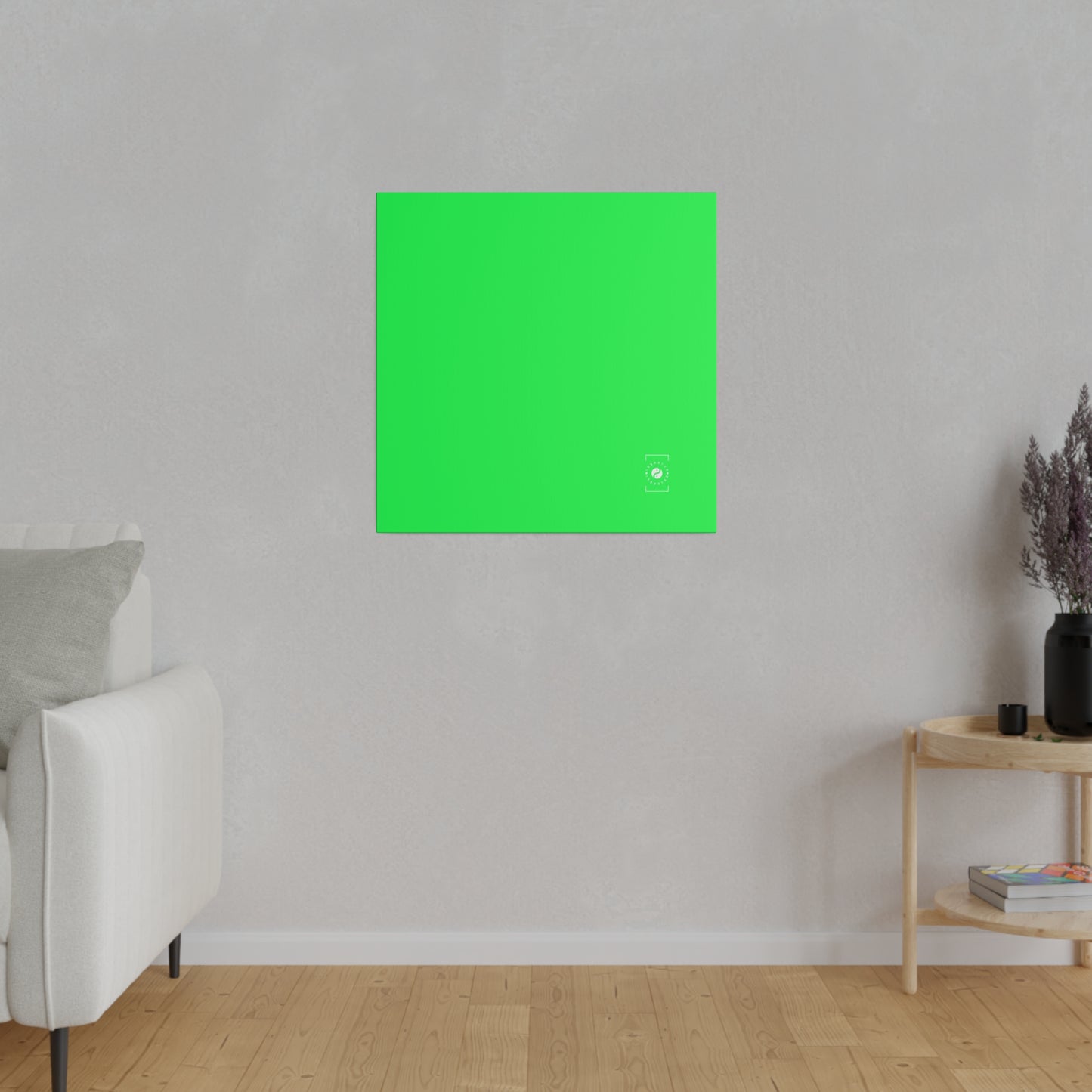 #0FFF50 Neon Green - Art Print Canvas