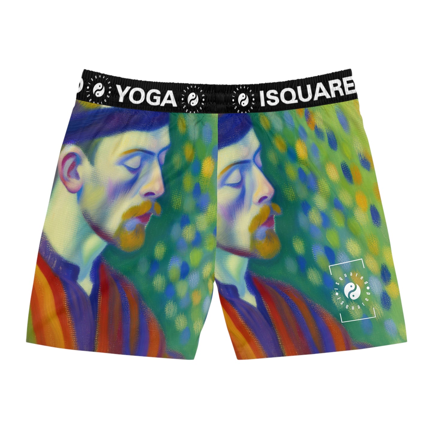 "Serene Resilience: A Frida's Solitude in hues" - Swim Shorts (Mid-Length) for Men