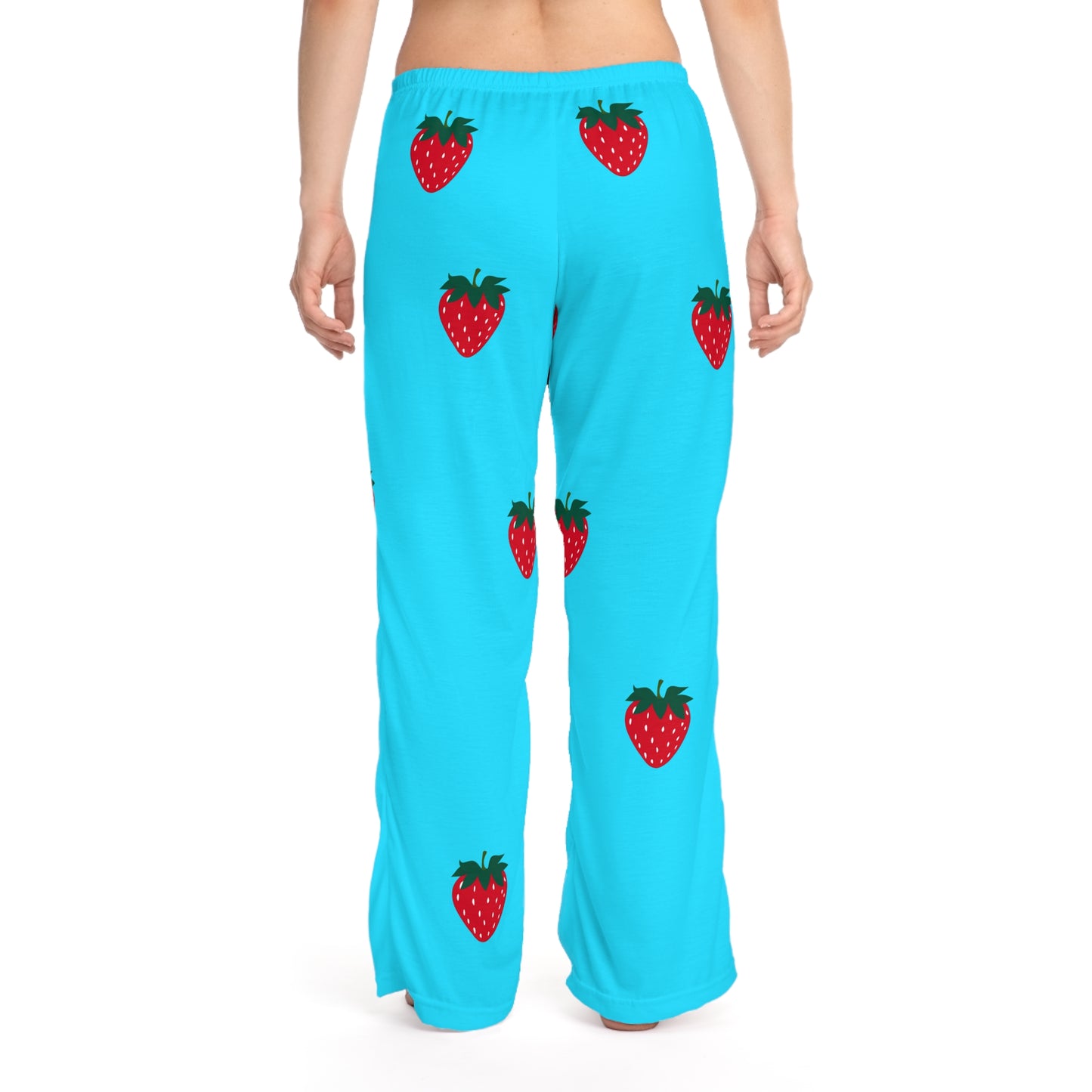 #22DEFF Light Blue + Strawberry - Women lounge pants