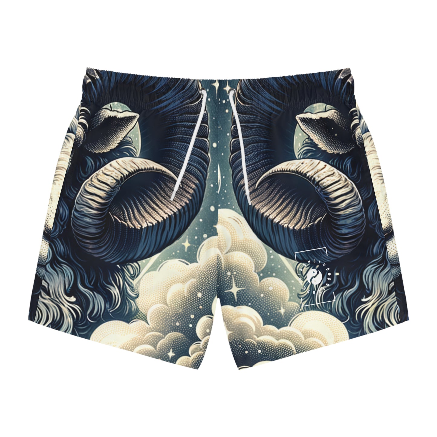 "Celestial Ram Ascendant" - Swim Trunks for Men