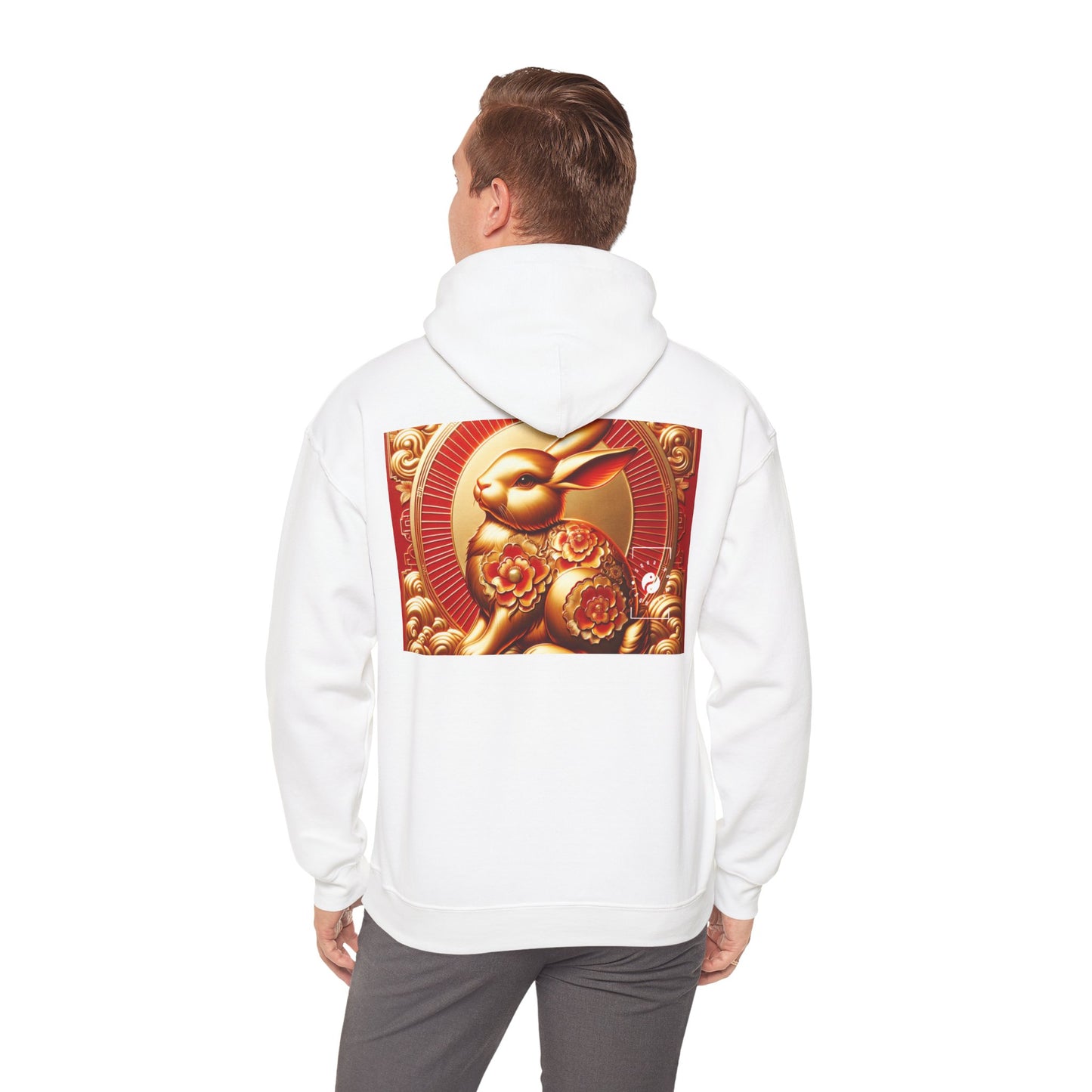 "Golden Blessings: Lunar Rabbit's Resplendence" - Hoodie