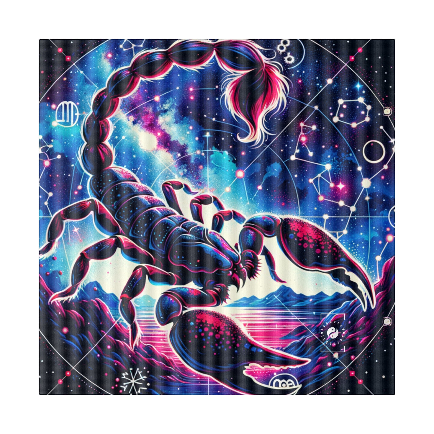 Crimson Scorpio - Art Print Canvas