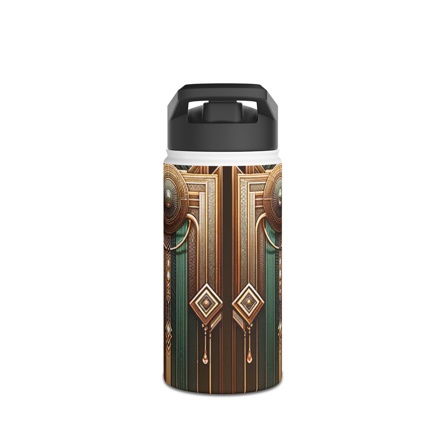 Deco Serenity: A Fusion of Opulence and Zen - Water Bottle