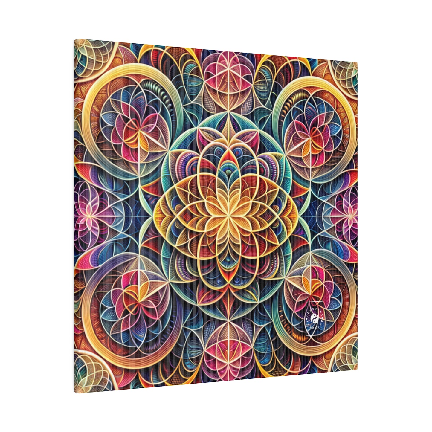 "Sacred Symmetry: Infinite Radiance of Love" - Art Print Canvas