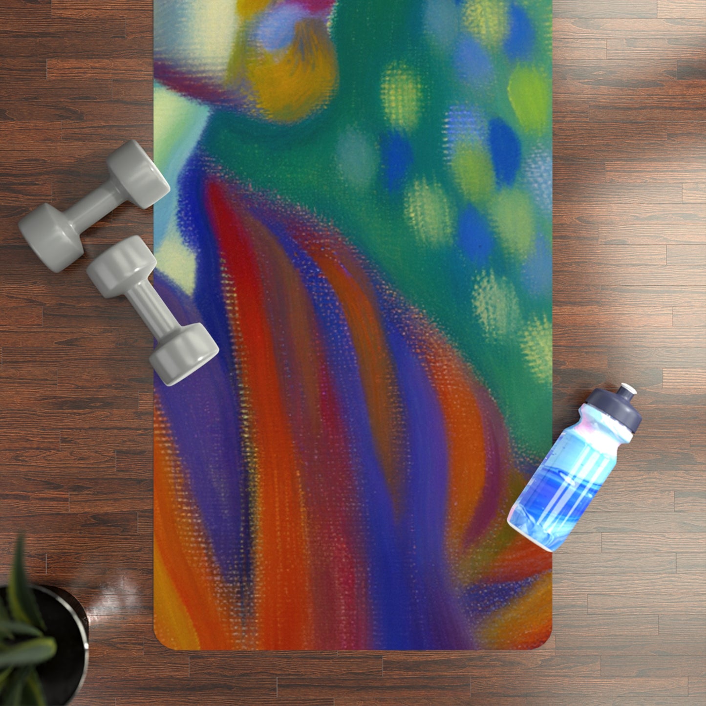 "Résilience sereine : la solitude d'une Frida en couleurs" - Tapis de yoga